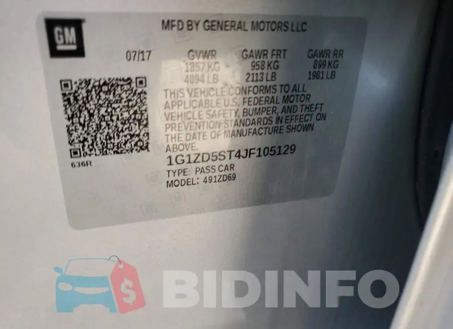 1G1ZD5ST4JF105129 Photo# 12