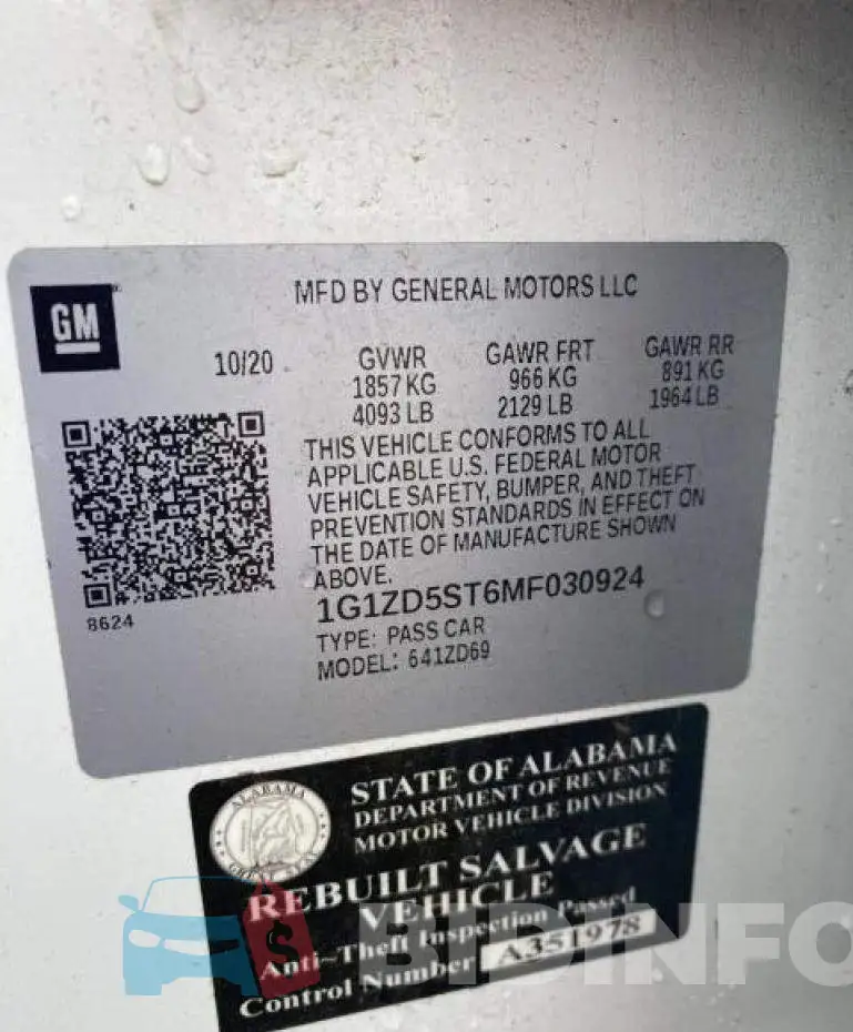 1G1ZD5ST6MF030924 Photo# 10