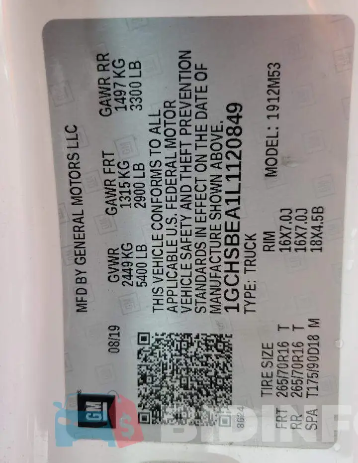 1GCHSBEA1L1120849 Photo# 12