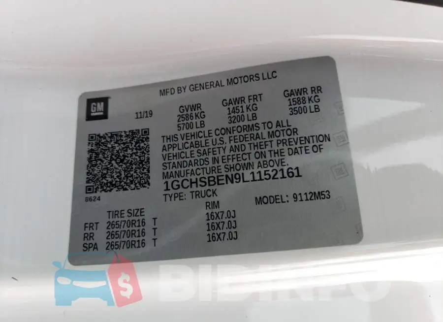 1GCHSBEN9L1152161 Photo# 12