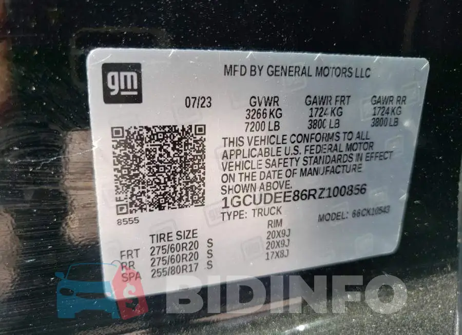 1GCUDEE86RZ100856 Photo# 12