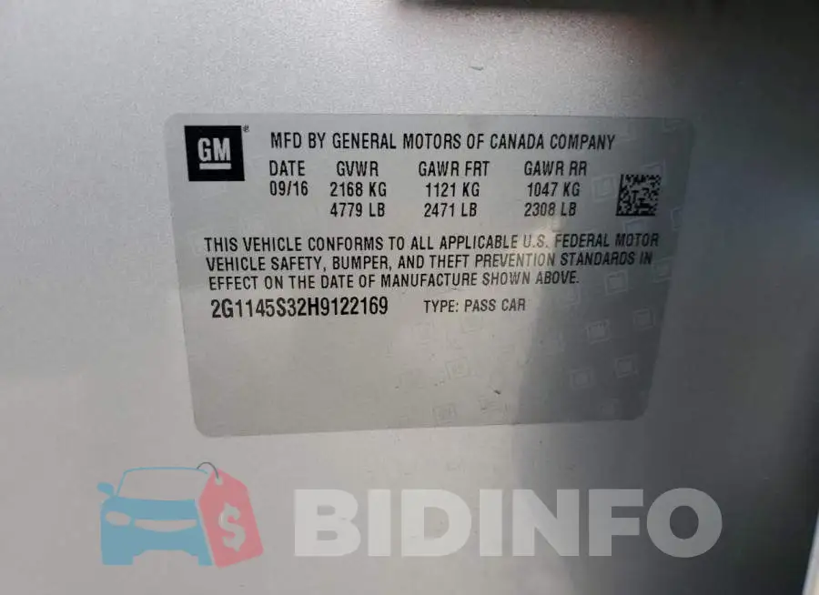2G1145S32H9122169 Photo# 13