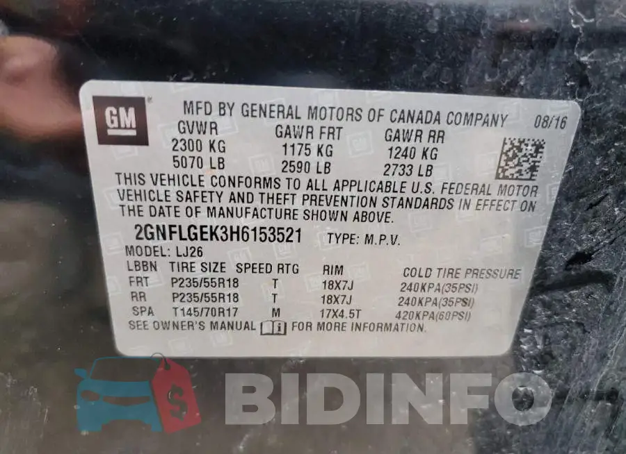 2GNFLGEK3H6153521 Photo# 12