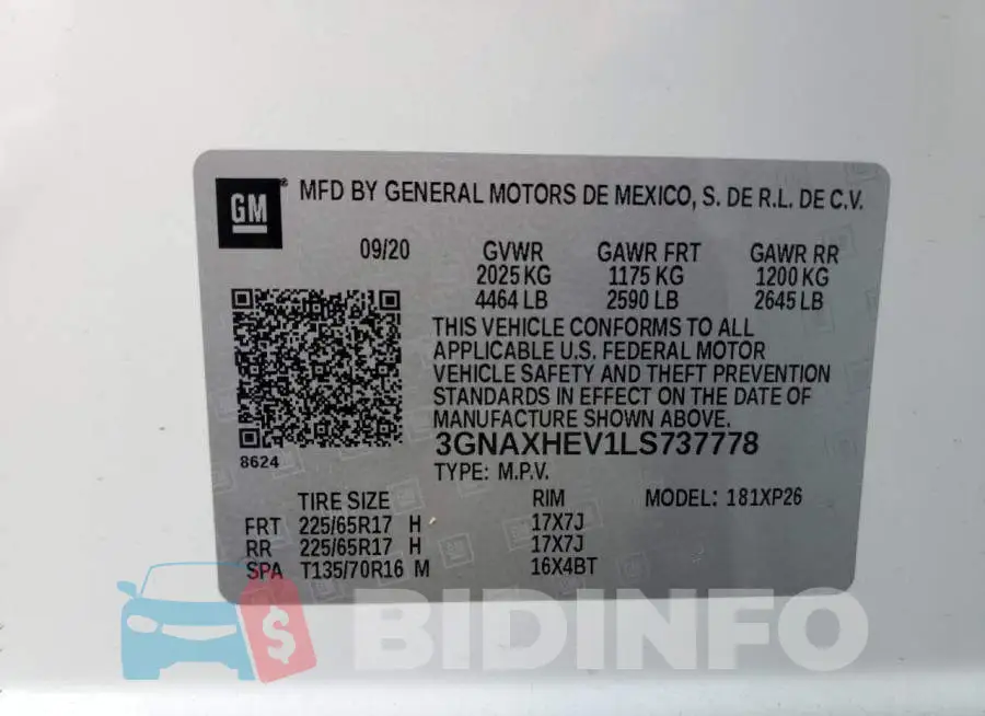 3GNAXHEV1LS737778 Photo# 12