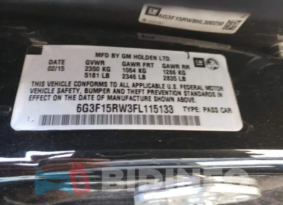 6G3F15RW3FL115133 Photo# 12