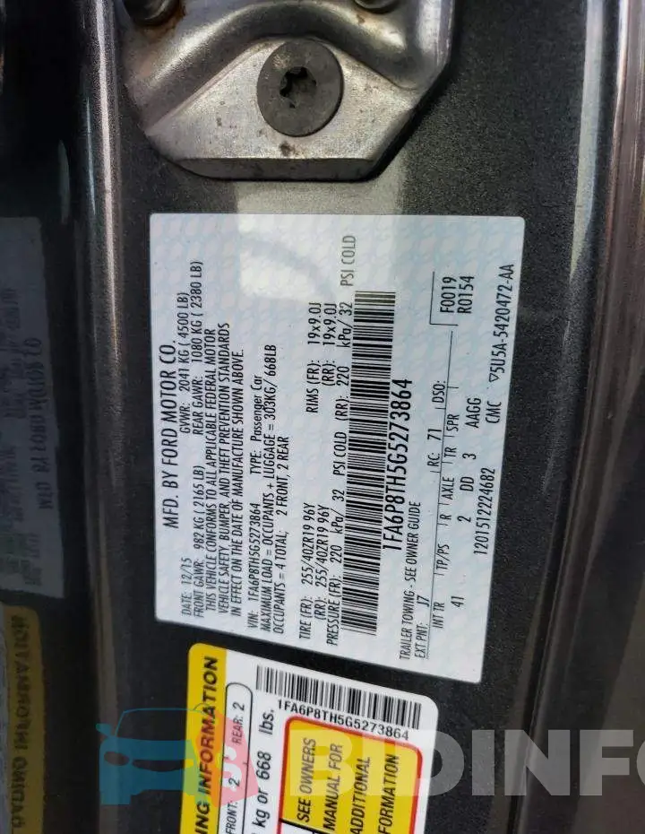1FA6P8TH5G5273864 Photo# 12