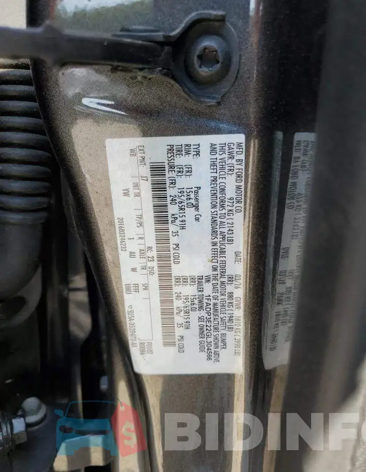1FADP3E22GL304566 Photo# 12