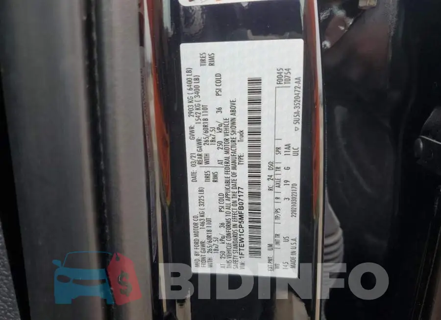 1FTEW1CP5MFB07177 Photo# 12