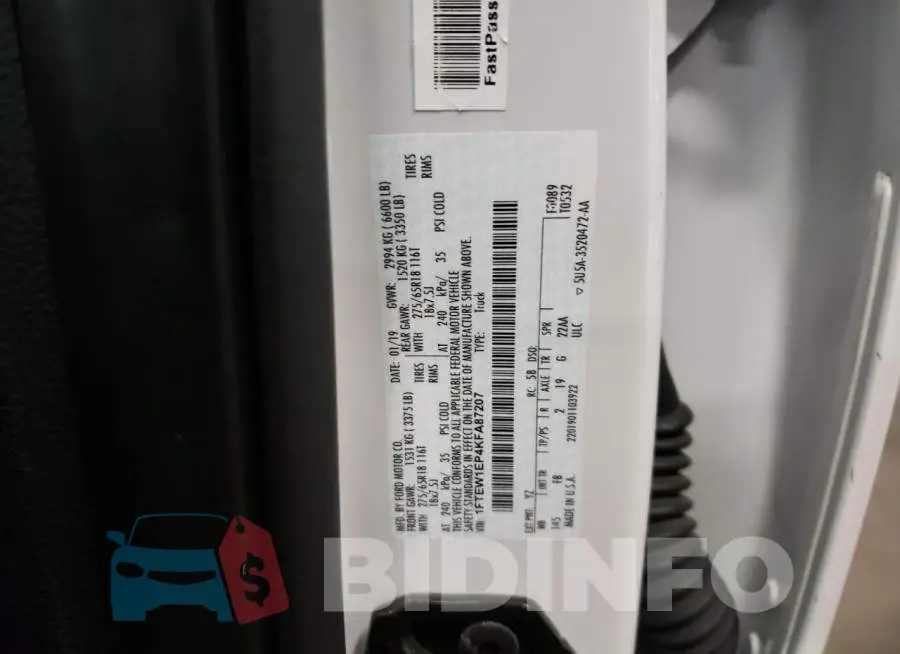 1FTEW1EP4KFA87207 Photo# 12