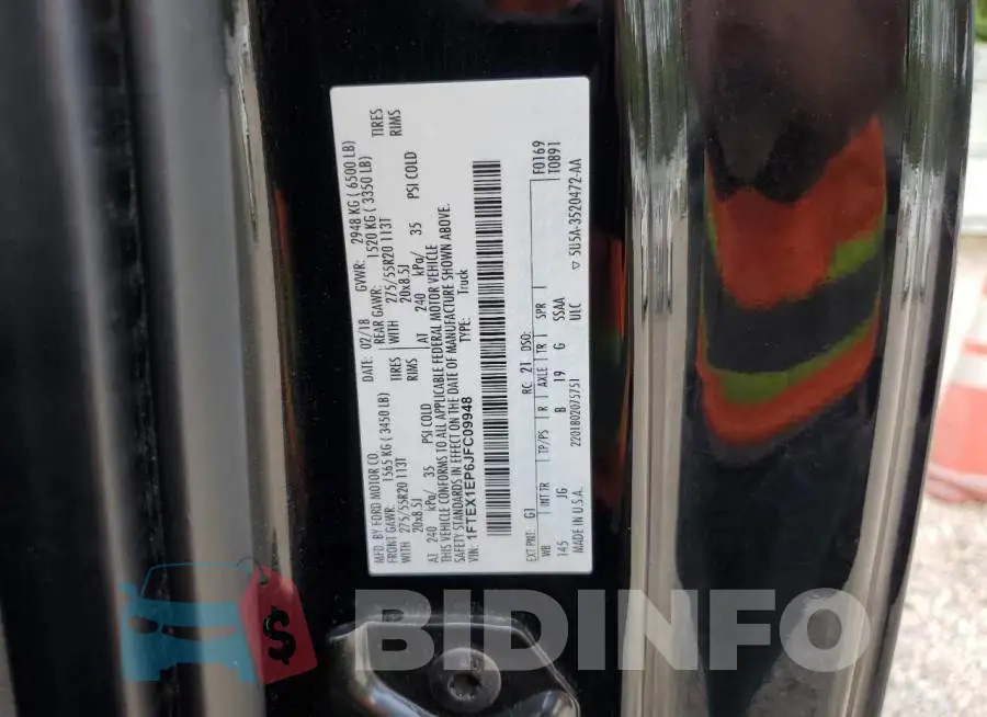 1FTEX1EP6JFC09948 Photo# 12