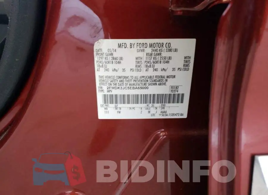 2FMDK3JC5EBA65000 Photo# 13