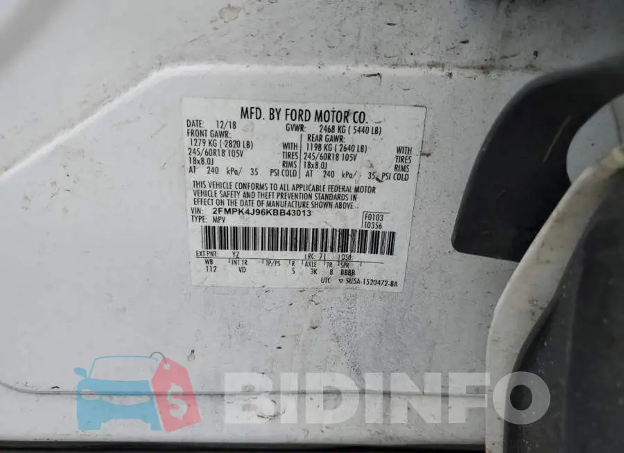 2FMPK4J96KBB43013 Photo# 13