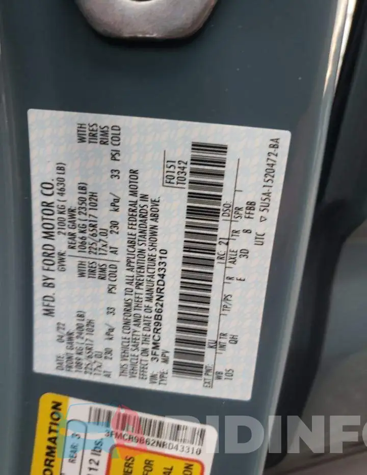 3FMCR9B62NRD43310 Photo# 12
