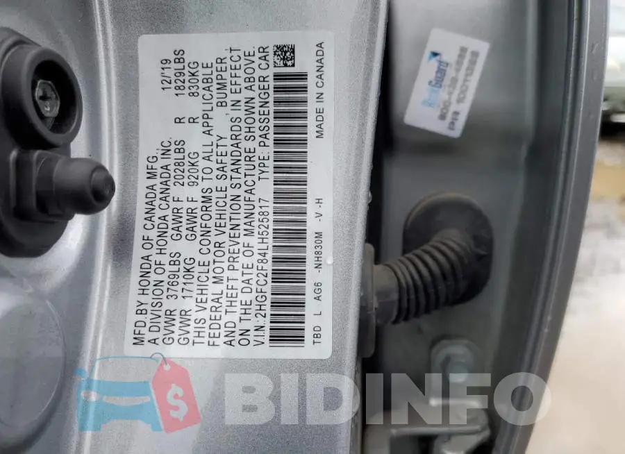2HGFC2F84LH525817 Photo# 12