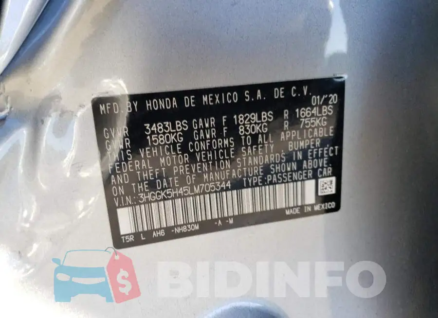 3HGGK5H45LM705344 Photo# 12