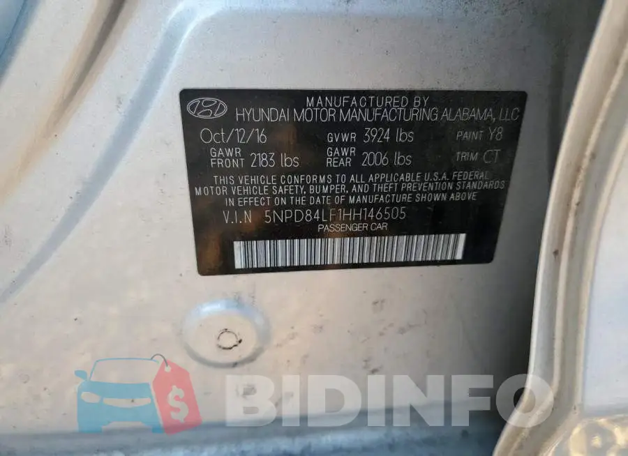 5NPD84LF1HH146505 Photo# 12