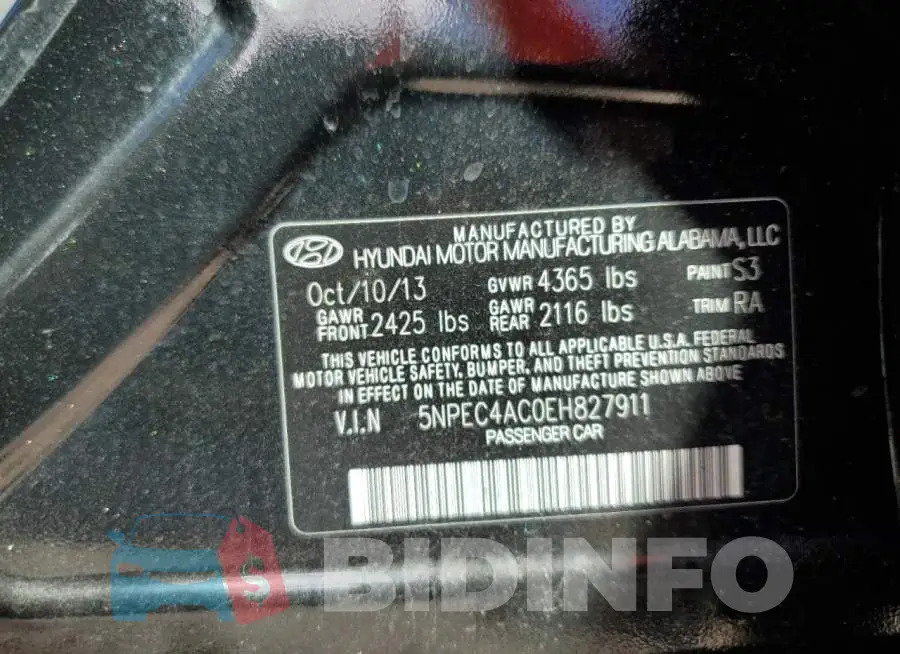 5NPEC4AC0EH827911 Photo# 12