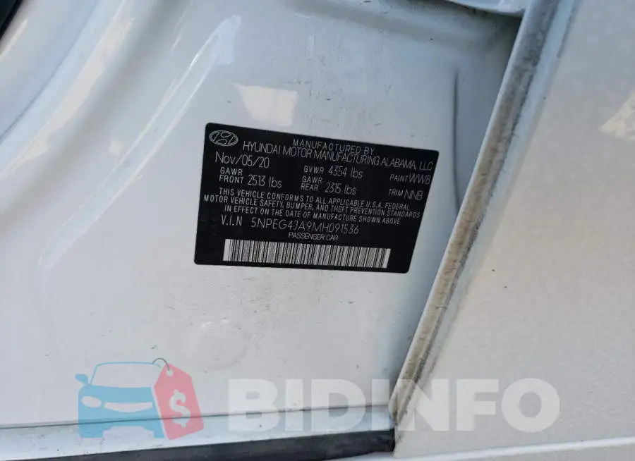 5NPEG4JA9MH091536 Photo# 12