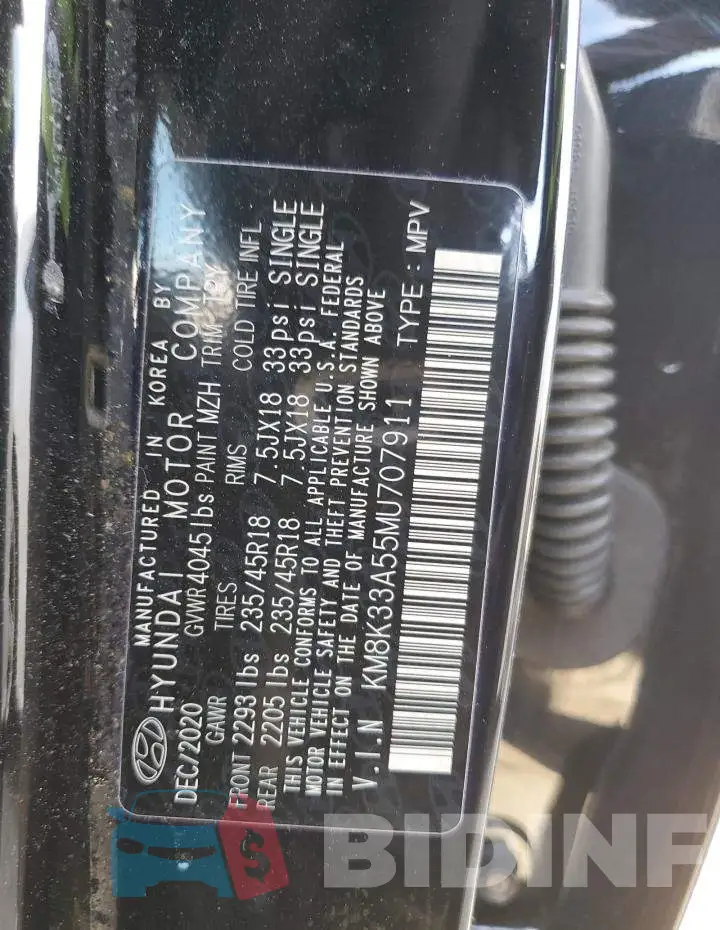 KM8K33A55MU707911 Photo# 12
