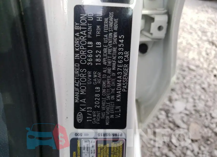 KNADM4A37E6333545 Photo# 12