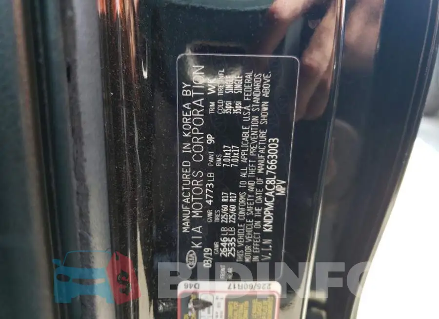KNDPMCAC8L7663003 Photo# 13