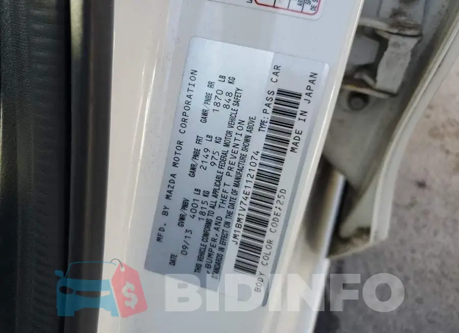 JM1BM1V74E1121074 Photo# 13