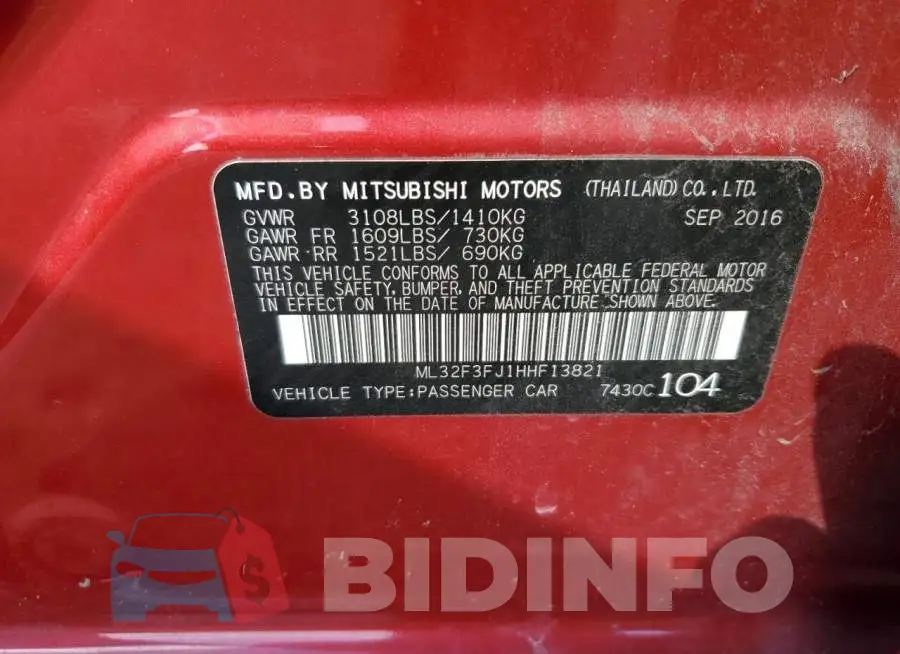 ML32F3FJ1HHF13821 Photo# 12