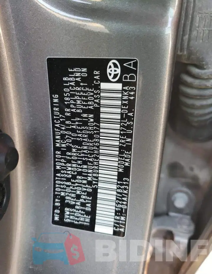 5YFBURHE2HP680177 Photo# 13