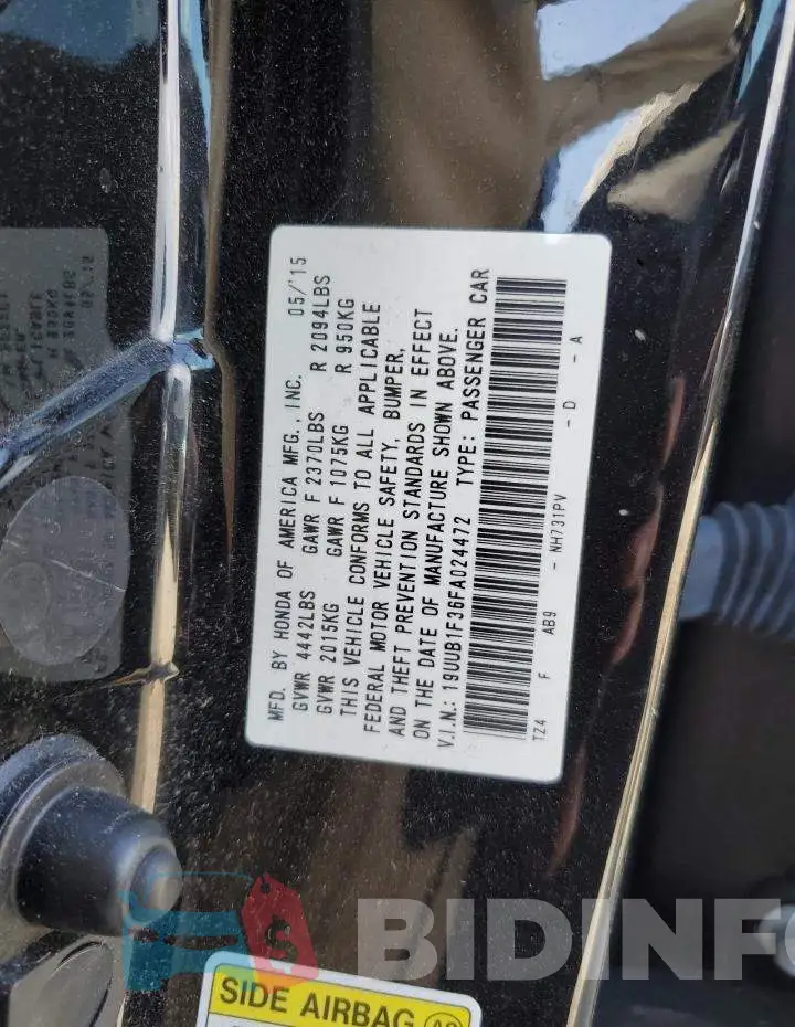 19UUB1F36FA024472 Photo# 12