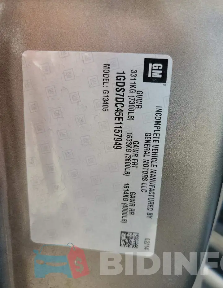 1GDS7DC45E1157949 Photo# 13