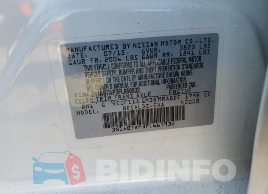 3N1AB7AP3FL669932 Photo# 12
