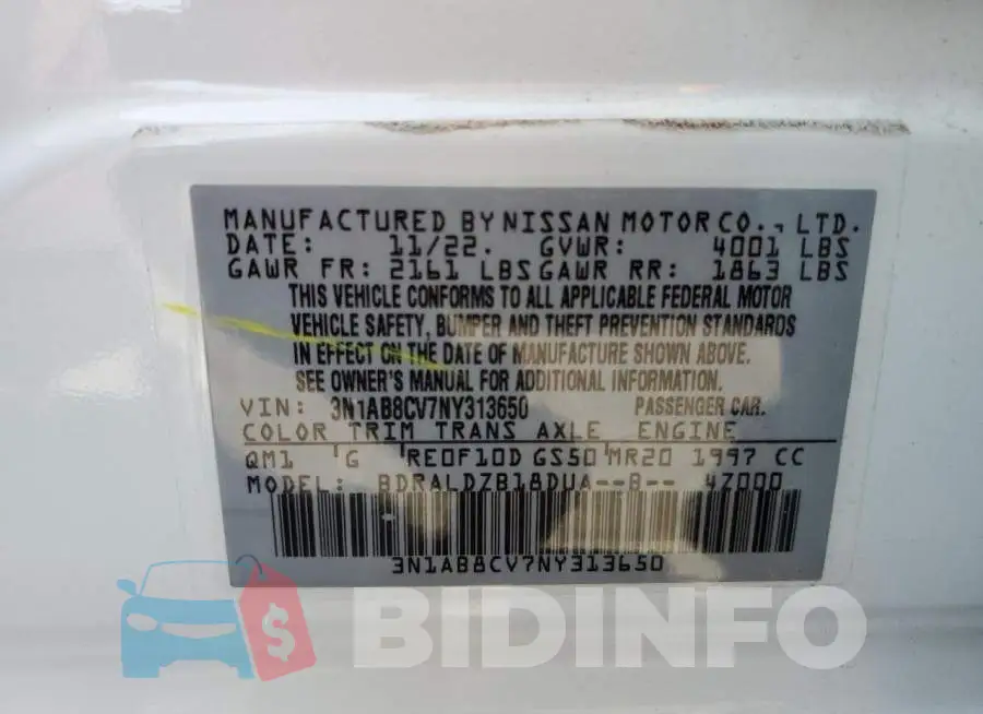 3N1AB8CV7NY313650 Photo# 12