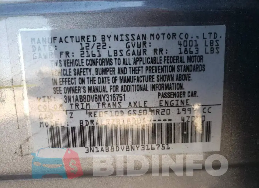 3N1AB8DV8NY316751 Photo# 13