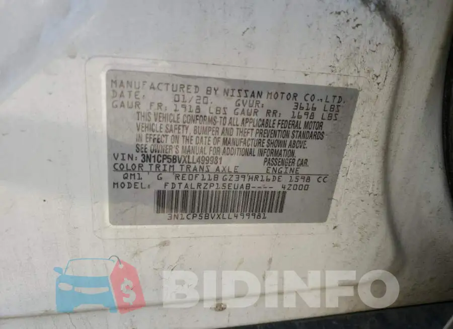 3N1CP5BVXLL499981 Photo# 12