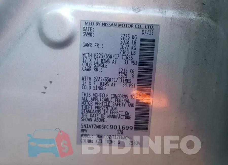 5N1AT2MK6FC901699 Photo# 13