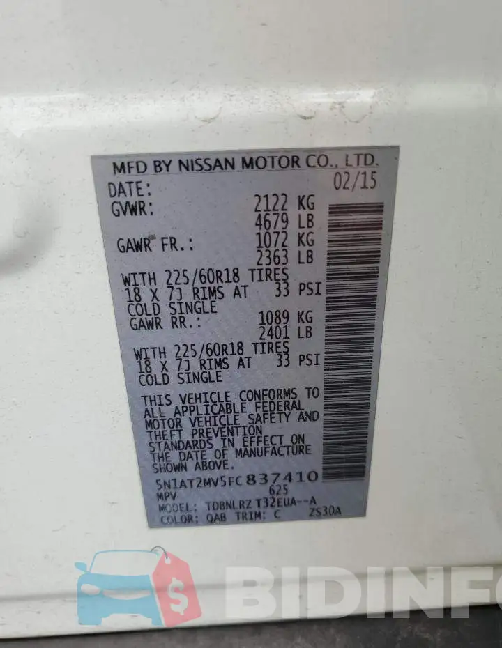 5N1AT2MV5FC837410 Photo# 12