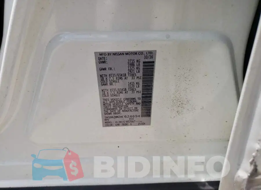 5N1DR2MM2HC624694 Photo# 12
