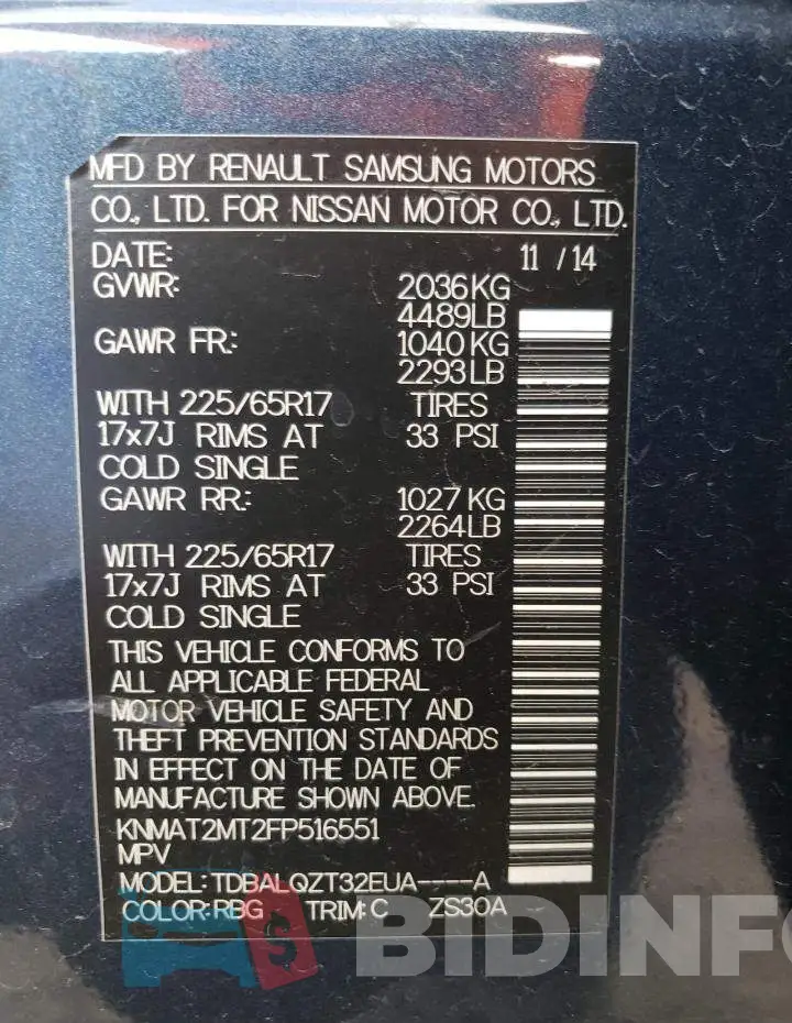 KNMAT2MT2FP516551 Photo# 12