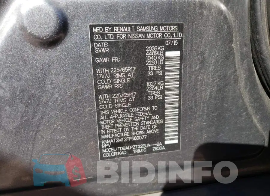 KNMAT2MT2FP589077 Photo# 12