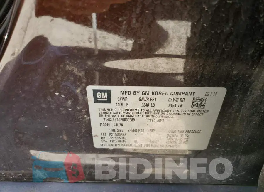 KL4CJFSB0FB050089 Photo# 12