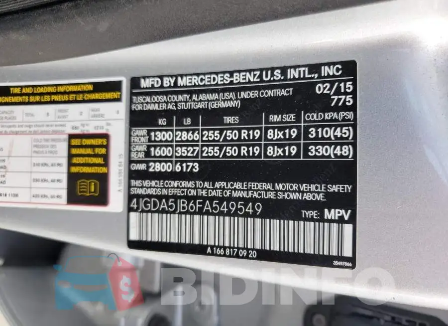 4JGDA5JB6FA549549 Photo# 13