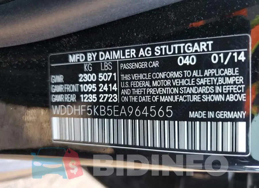 WDDHF5KB5EA964565 Photo# 13