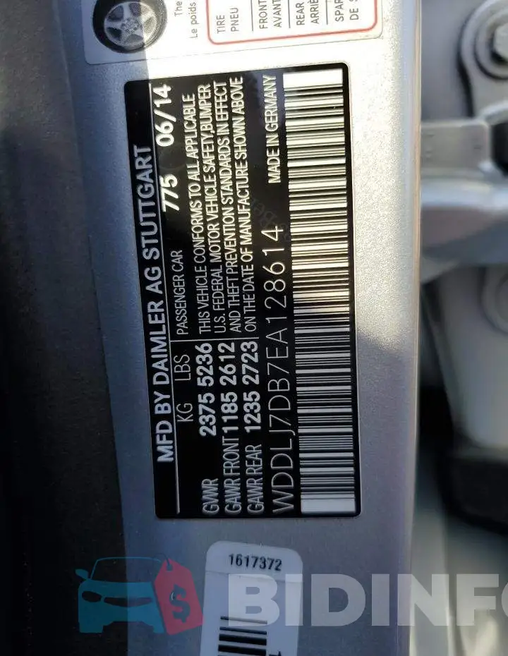 WDDLJ7DB7EA128614 Photo# 13