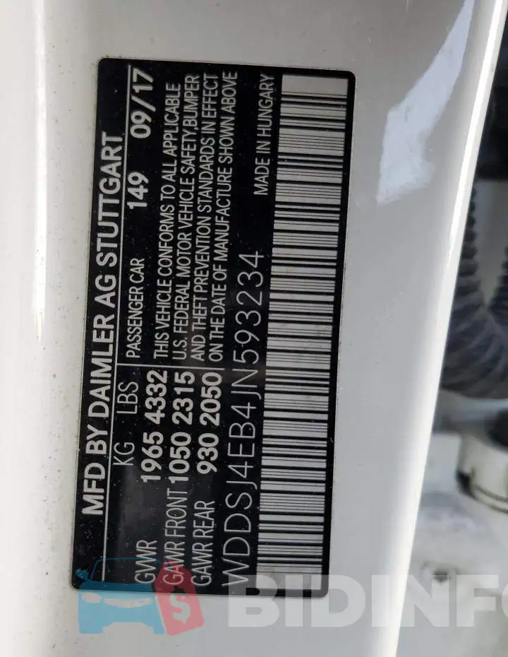 WDDSJ4EB4JN593234 Photo# 12
