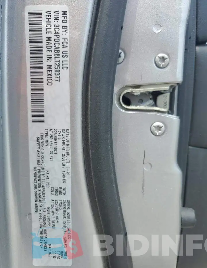 3C4PDCAB8LT259377 Photo# 13
