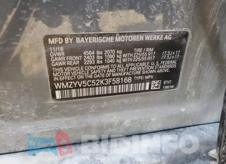 WMZYV5C52K3F58168 Photo# 12