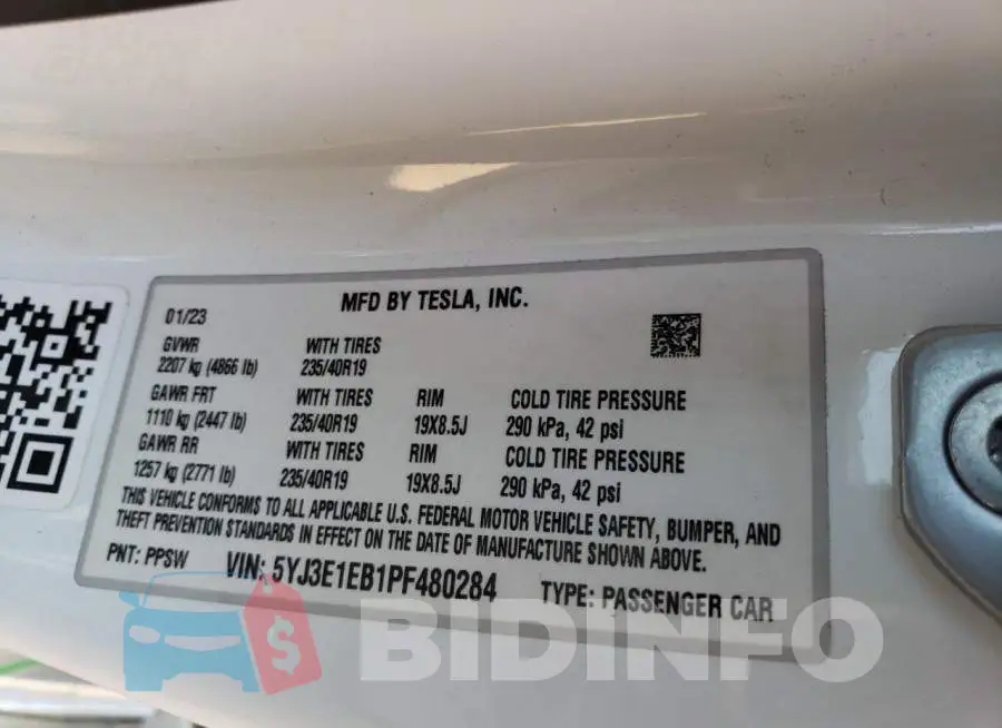 5YJ3E1EB1PF480284 Photo# 12