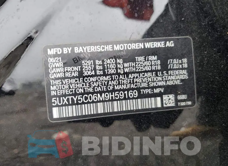 5UXTY5C06M9H59169 Photo# 13