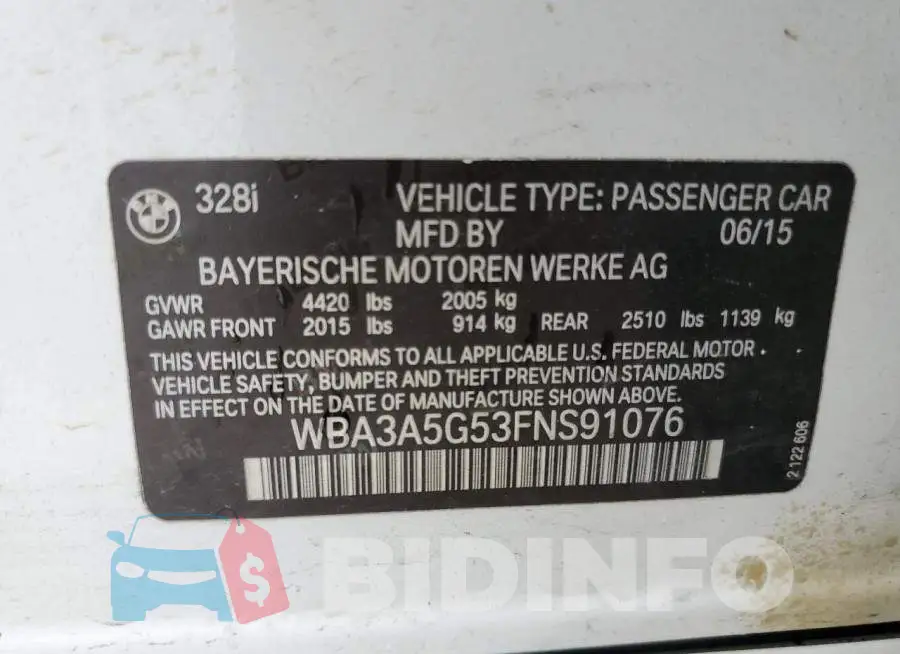 WBA3A5G53FNS91076 Photo# 12