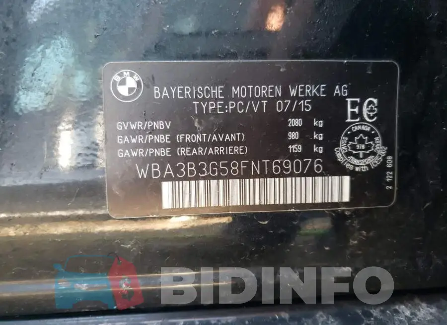 WBA3B3G58FNT69076 Photo# 12